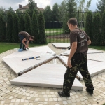 Начало монтажа беседки-газебо из лиственницы - Раздоры (рублево-Успенское шоссе) Начало монтажа беседки-газебо из лиственницы - Раздоры (рублево-Успенское шоссе)
